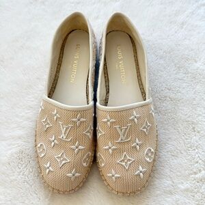 NEW!!! Louis Vuitton women canvas espadrilles LV print size 41 EU Retail 900$